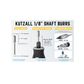 Kutzall Ball Nose 6.3mm Diameter 1/8" shank - Fine