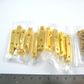 5 Pairs Brass Plated Strap Hinges 35x6mm