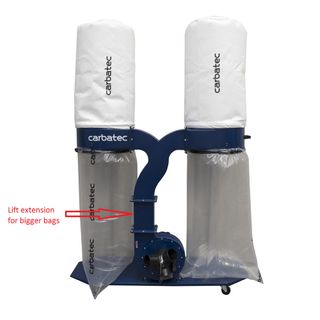 Carbatec Professional Twin Bag Dust Extractor