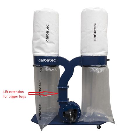 Carbatec Professional Twin Bag Dust Extractor