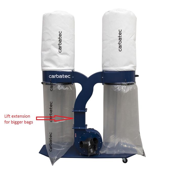 Carbatec Professional Twin Bag Dust Extractor