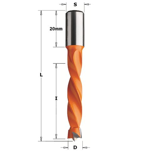 Dowel Drill RH 12.0mm D x 43mm Cut 10mm Shank ***