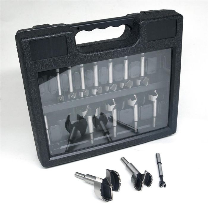 Carbatec 16 Pce Imperial Sawtooth & Forstner Combination Bit Set