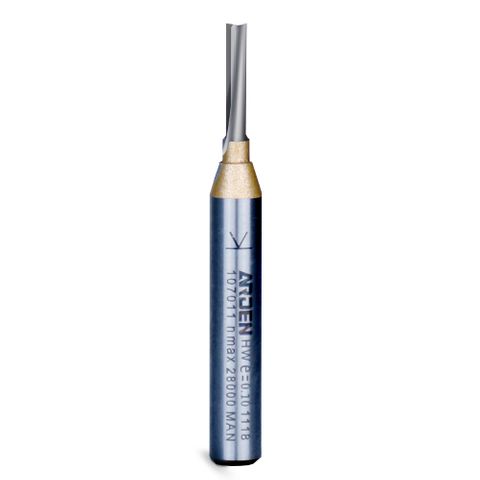 Arden Solid Carbide Straight Cutter - 2.4mm Diameter 12.7mm Cut Depth