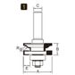 Arden Reversible Rail and Stile Bit 41.27 mm Cut Ø 23.81 mm Cut L.