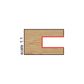 Arden Slot Cutter 1/2in. Shank 47.62 mm Cut Ø 6.35 mm Cut L.