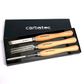 Carbatec 3PC Cryogenic M2 HSS Medium Woodturning Chisel Set