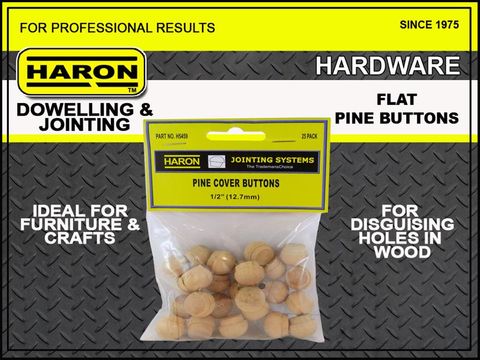 Haron Pine Buttons 1/2in- 12.7mm (25) ***