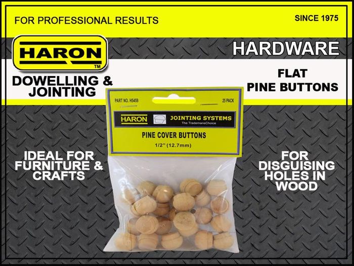 Haron Pine Buttons 1/2in- 12.7mm (25) ***