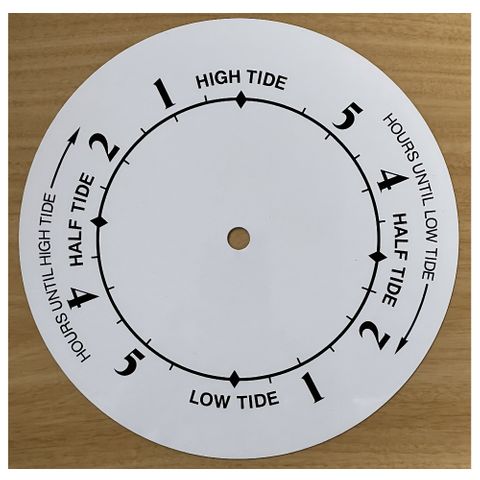 7-7/8 INCH (200MM) TIDE CLOCK DIAL - Metal