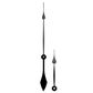 High Torque Clock Hands - Hour & Minute - Black - 254mm (10")