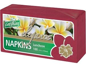 2ply WINE RED LUNCH NAPKIN x 100 (10)