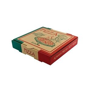 9in PIZZA CARTON BROWN FRESH PRINT x 100