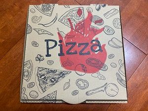 12in PIZZA CARTON BROWN PIZZA PRINT x 100