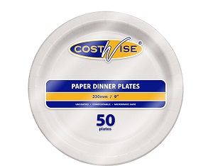 PAPER DINNER PLATE U/COATED U9P x 50 (10)