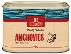 ANCHOVIE FILLETS SANDHURST GFREE x 720g  (12)