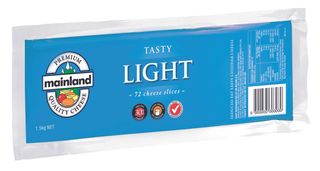 MAINLAND SLICED LIGHT TASTY CHEESE GFREE 1.5kg (8)