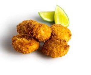 CRUMBED PANKO SCALLOPS ROE OFF A&T x 1kg (5)