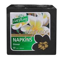 2ply BLACK DINNER ELEGANCE NAPKINS x 50 (10)