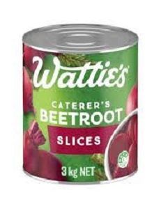 SLICED BEETROOT WATTIES x 3kg (3)