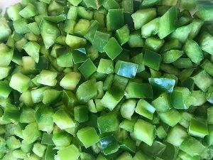 GREEN DICED CAPSICUM SUNNYSIDE x 1kg (12)