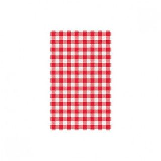 RED WHITE CHECK GINGHAM GPROOF PAPER x 200 (10)