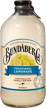 TRADITIONAL LEMONADE BUNDABERG DRINK 12 x 375ml