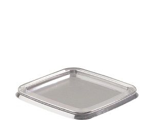 LID SUIT 300ml SQUARE CLEAR TUB CAWAY x 25 (20)