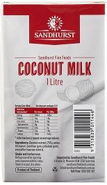 1lt COCONUT MILK SHURST (12)