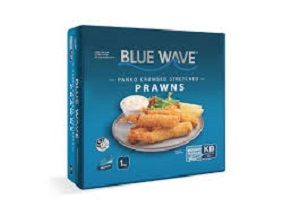STRETCHED PANKO CRUMBED PRAWN BLUE WAVE x 1kg (6)