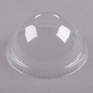 SAVILL CLEAR DOME LID WITH HOLE 12,16oz x 100 (10)