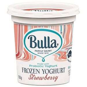 BULLA STRAWBERRY FROZEN YOGHURT CUPS 200g x 36