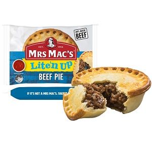 LITE N UP BEEF PIE MRS MACS 12 x 175g