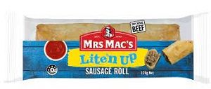 LITE N UP SAUSAGE ROLL MRS MACS 16 x 120g