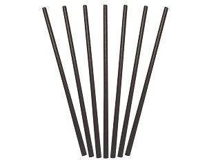 BLACK PAPER STRAWS REG 3PLY FFRIENDLY x 250 (10)