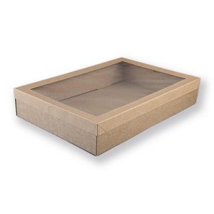 LID CATERING BOX EXTRA LARGE KRAFT BROWN x 10 (5)
