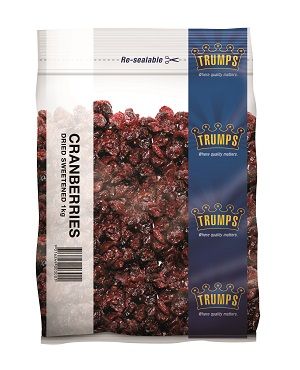 DRIED CRANBERRIES TRUMPS x 1kg (10)