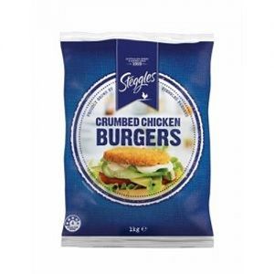 CRUMBED CHICKEN BURGER STEGGLES (SCHOOL) x 1kg (6)