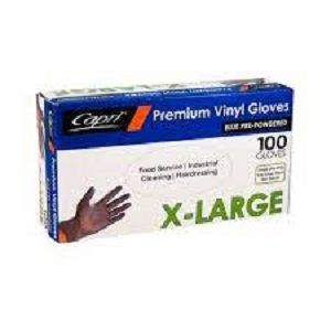 EXTRA LARGE BLUE GLOVE POWDERED CAPRI x 100 (10)