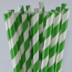 WHITE REGULAR STRAW PRINTED FFRIENDLY (PSRFFP) x 250 (10)