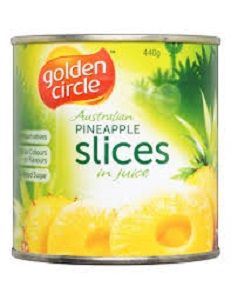 440g SLICED PINEAPPLE IN JUICE GCIRCLE (12)