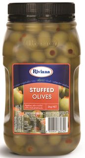STUFFED GREEN OLIVE RIVIANA x 2kg (6)