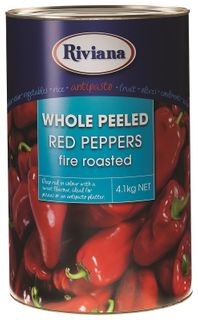 WHOLE ROAST RED PEPPER RIVIANA GFREE x 4.1kg (3)