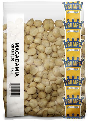 MACADAMIA NUTS WHOLE TRUMPS x 1kg (10)