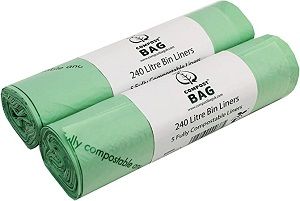 240lt GREEN COMPOSTABLE BIN LINER x 100