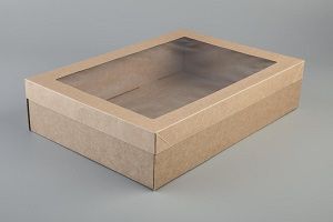 MEDIUM CATERING BOX  KRAFT BROWN x 10 (10)