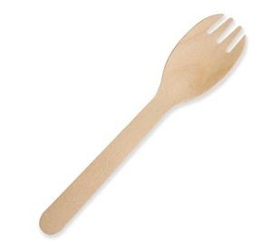 WOODEN SPORKS FUTURE FRIENDLY x 100 (10)