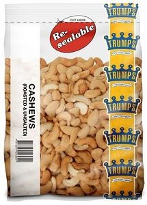 ROASTED UNSALTED CASHEWS TRUMPS x 1kg