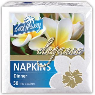 2ply WHITE DINNER NAPKIN x 50 (10)