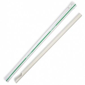 SPOON STRAWS PAPER WHITE x 250 (10)